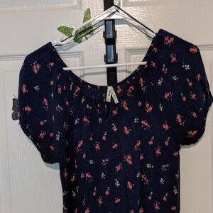Floral Navy Women's Top